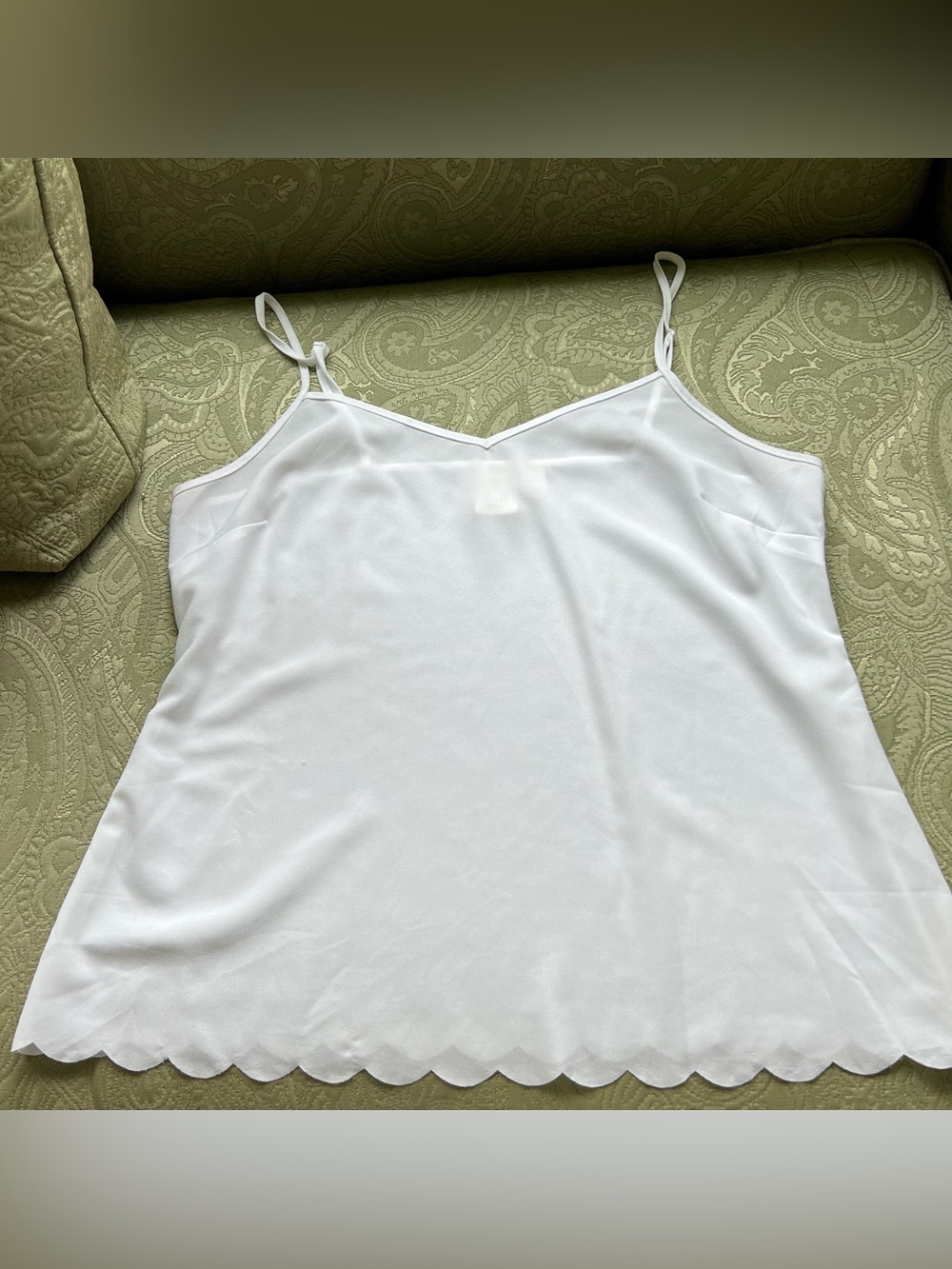 Anthropologie by Eloise Sheer White Cami Size Large